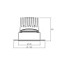 ART-RF-150 LED светильник встраиваемый безрамочный полуповоротный Downlight   -  Встраиваемые светильники 